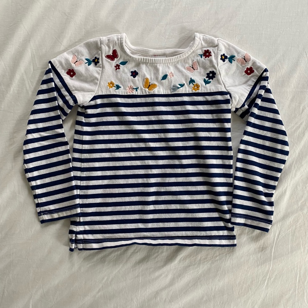 EUC Hanna Andersson striped long sleeve shirt size 120 cm 5-7